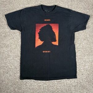 The Weeknd Heaven Or Las Vegas Shirt Mens Large Black Profile Graphic Music